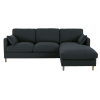 Canapé d'angle droit 5 places gris anthracite